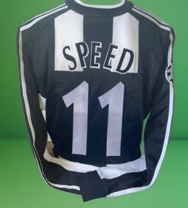 Gary Speed Rare Newcastle United Adidas Match Worn Home Shirt Champions League - Picture 1 of 7