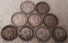 Edward VII ThreePence 1902-1910 Full Year Run 9 Silver Coins Set Lot 1