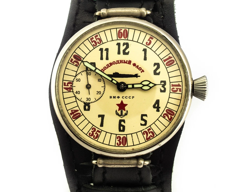 Molniya Regulator Mechanical Wriswatches Vintage Mens Russian submarine fleet - Image 1 of 4