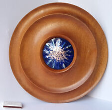 XL Wall Plate, Art Object, Wood, Enamel, Um 1950