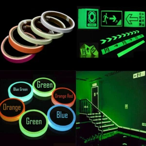 USA 3Meter Glow In The Dark Night Luminous Self-adhesive Safety Sticker Tape New - Picture 1 of 15