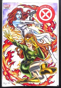 House Of X #1 . Custom Sketch Cover by Sharmaene Vitto - Picture 1 of 1
