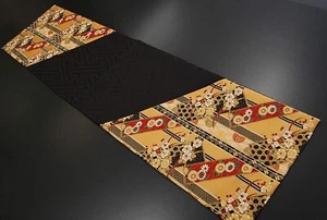 Kimono Corredor de Mesa Estilo Japonés Oro Brocado Tela Obi 120 x 30 cm Kiwami - Imagen 1 de 6