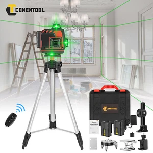 12/16 Line Laser Level Wasserwaage Kreuzlinienlaser Mit Zwei 3.6Ah Batterien Neu - Bild 1 von 23