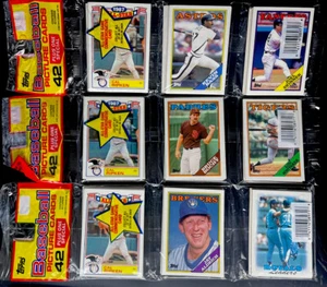 3ct 1988 Topps Baseball Rack Packs - ALL PACKS w Cal Ripken Jr Showing Top/Back - Picture 1 of 2