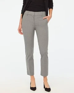 J. Pantalón Crew Slim Recortado Rubí en Sarga Elástica Talla 00 Gris J5292 Grafito Nuevo con Etiquetas - Imagen 1 de 7