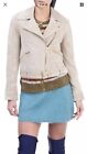 Tory Burch Bianca Leather Moto Jacket, Suede Effect, 0/Xs, Fully Lined, Org $900
