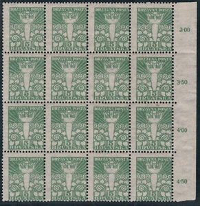 CROATIA, SHS,5 f rara perforación K 12 1/2 hoja de 16, Estampillada sin montar o nunca montada - Imagen 1 de 2