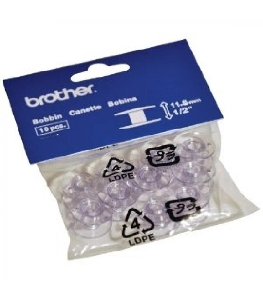 Genuine Brother Sewing Machine Plastic Bobbins 11.5mm  A896 (10 Pack) - Image 1 of 1