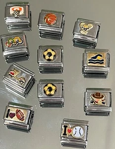 Eleven 11 Sport Soccer Football Olympic Cheerleading European Italian Charms - Picture 1 of 2