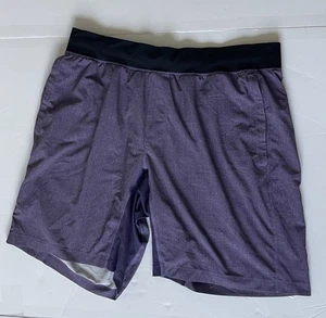 Pantalones Cortos Lululemon Para Hombre L Púrpura 9” Entrepierna Forrados Elastizados Rendimiento - Imagen 1 de 6