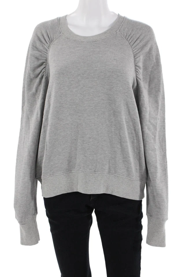 Suéter pulôver feminino Sundry cinza gola redonda manga longa tamanho 2 - Imagem 1 de 4
