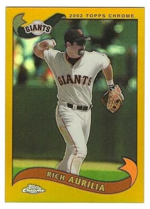 2002 Topps Chrome Gold Refractor #580 Rich Aurilia San Francisco Giants BV$2.50 - Picture 1 of 1