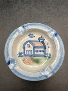 M A Hadley Pottery Barn Ashtray Trinket Dish 5” Diameter Signed - Picture 1 of 5