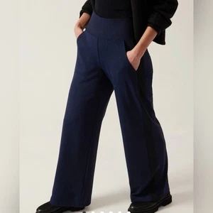 Pantalón Athleta Venice para mujer 2X azul pierna ancha cintura alta elástico activo - Imagen 1 de 12