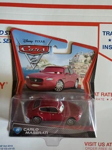 Tarjeta Disney Cars 2 CARLO MASERATI OK. - Imagen 1 de 5