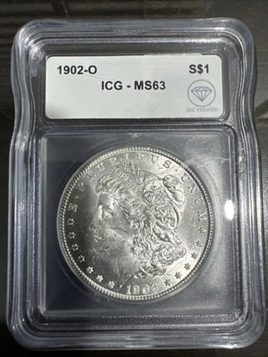 1902-O New Orleans Silver Morgan $1 - ICG - MS63 -The Brilliance “Wow”! - Image 1 of 3