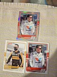 2021 3 Nascar Trading Cards Alex Bowman #18 Trim 1 White & 1 Siliver / #45 B77 - Bild 1 von 7