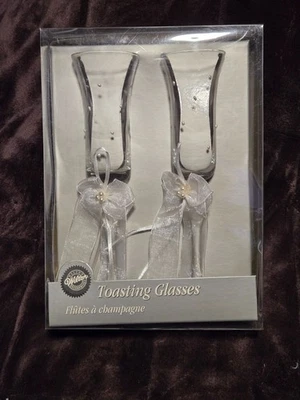 Copas de champán tostadas Wilton Platinum Pearl con puntos perlados-nuevas Foto 1 de 4