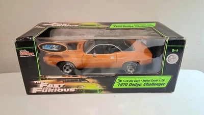 The Fast And The Furious 1970 Dodge Racing Champions Challenger Orange 1/18 HTF - Image 1 of 4