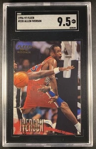 1996 FLEER #235 ALLEN IVERSON ROOKIE RC SGC 9.5 - Picture 1 of 2