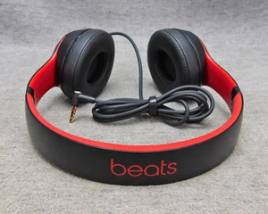 Beats Solo3 DEMO Wired Headphones Model A1796 Black & Red Clean Lightly Used - Picture 1 of 10