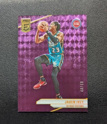 2023-24 Panini Donruss Elite Jaden Ivey Purple /49 SP #28 Pistons - Image 1 of 2