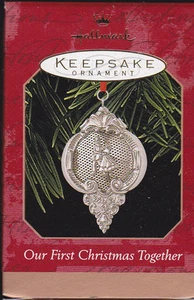 1999 Hallmark Our First Christmas Together Commemorative Ornament Dated NIB NEW  - Picture 1 of 1