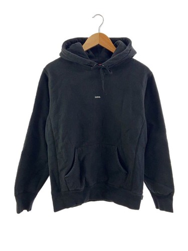 Felpa Supreme con cappuccio S cotone nero MICROLOGO usata