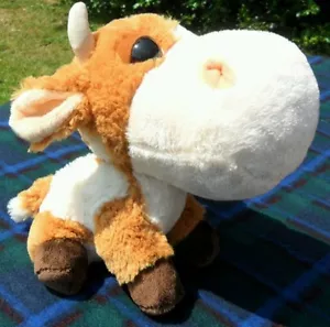 ANIMALI DELLA FATTORIA MUCCA PELUCHE Cow Big Headz Plush Coop Felpa Toy Plusch - Photo 1/1
