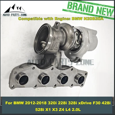 Turbocompresor compatible con BMW X1 X3 X4 Z4 320i 228i 328i xDrive F30 428i 528i 2,0 L Foto 1 de 4