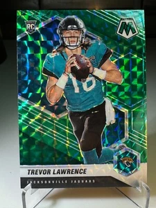 2021 Panini Mosaic NFL Football Trevor Lawrence Rookie Green Mosaic Prizm #301 - Picture 1 of 9