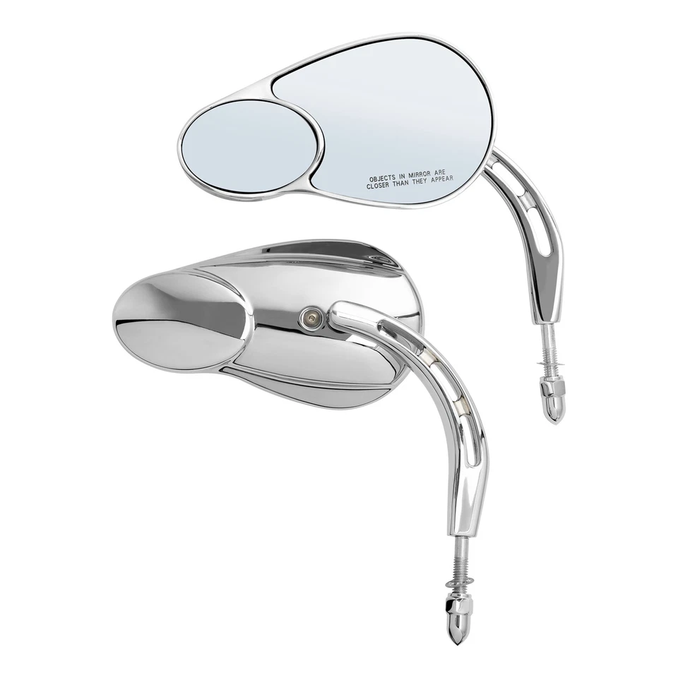 Espejos retrovisores de visión divididos de 8 mm aptos para Harley Touring Electra Street Road Glide King Foto 1 de 4