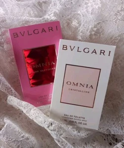 ♥ BVLGARI ♥ 2er Set OMNIA PINK SAPHIRE + CHRISTALLINE Eau De TOILETTE 1,5ml - Bild 1 von 2