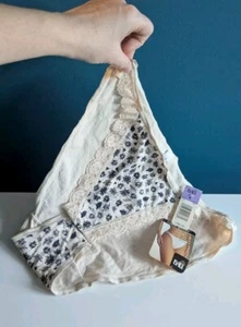 Vintage 90s Bali Cotton Splendor Hi Cut String Bikini Panties NWT SZ 8 #2134 Q6 - Picture 1 of 9