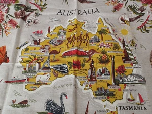 Mantel Australiano 34" x 36" Estampado Mapa Patrón Nuevo - Imagen 1 de 3
