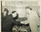1960 Press Photo Ferhat Abbas meets with King Mohammed V, Morocco - nei06158
