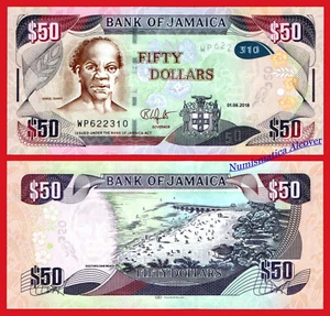 JAMAICA 50 Dollars dolares 2018 Hybrid Pick 94d SC / UNC - Imagen 1 de 1