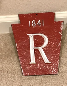 Vintage 1841 Reliance Insurance Company Antique Old R Fire Mark Wall Plaque Sign - Picture 1 of 4