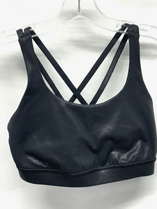 Lululemon Women's Size 6 Black Shimmer Energy Padded Sports Bra (SH7) - Picture 1 of 5