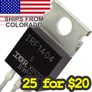 MOSFET - IRF1404 40V 162A - Transistor para Arduino Pi TTL - Imagen 1 de 18
