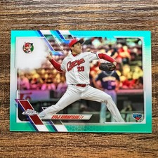2021 Topps Chrome Ryoji Kuribayashi #8 NPB Aqua Refractor #138/199 Toyo Carp RC