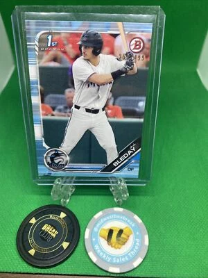 JJ BLEDAY 2019 Bowman Draft Sky Blue BD150 Marlins 1st Bowman /499 - Image 1 of 2
