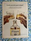 Vintage 1969 Ballantine?s Scotch Whisky Print Ad ?Can  Generation Gap Be Bridged