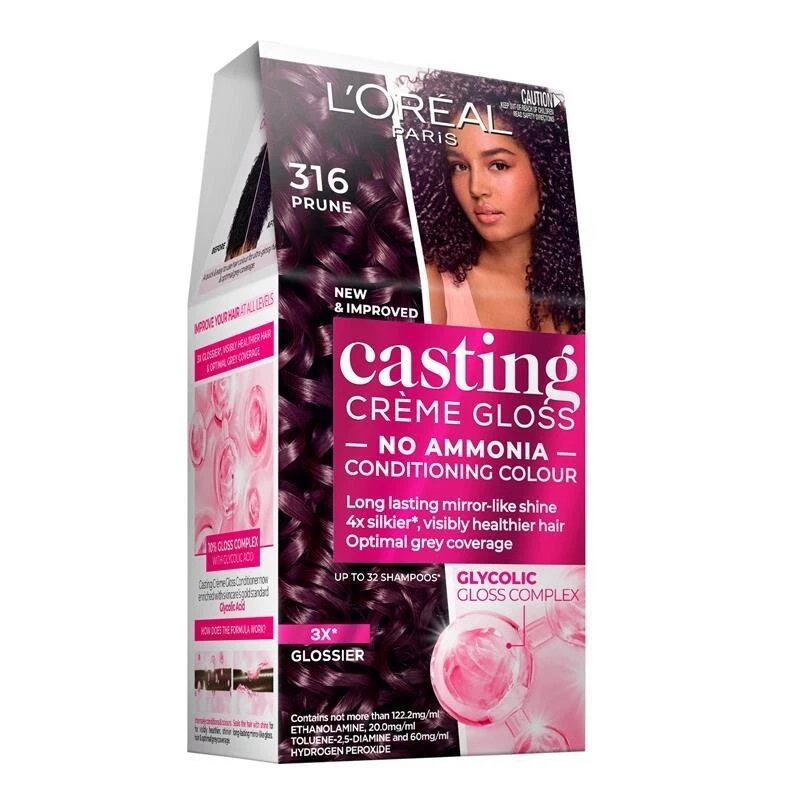 L'Oreal Paris Casting Creme Gloss Semi-Permanent Hair Color Dye 316 Plum Colour - Image 1 of 1