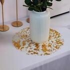 Round Paper Placemats For Dining Table, Formal Events, Decorative Gold Z4T0