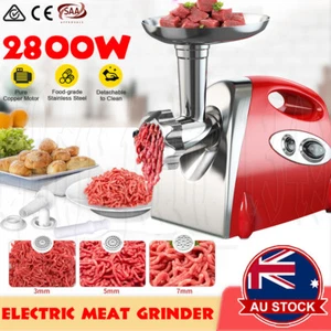 2800W Electric Meat Grinder Mincer Sausage Filler Kibbe Maker Stuffer Kitchen - Picture 1 of 12