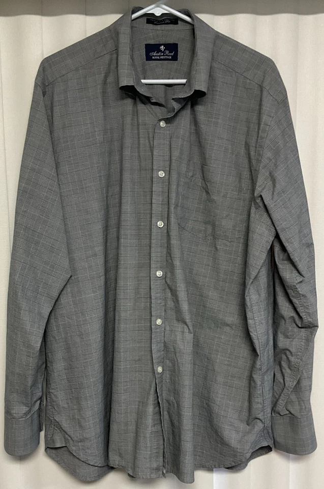 Camisa Austin Reed Manga Larga Abotonada Hombre’s Extra Grande Gris.    6230 Foto 1 de 3