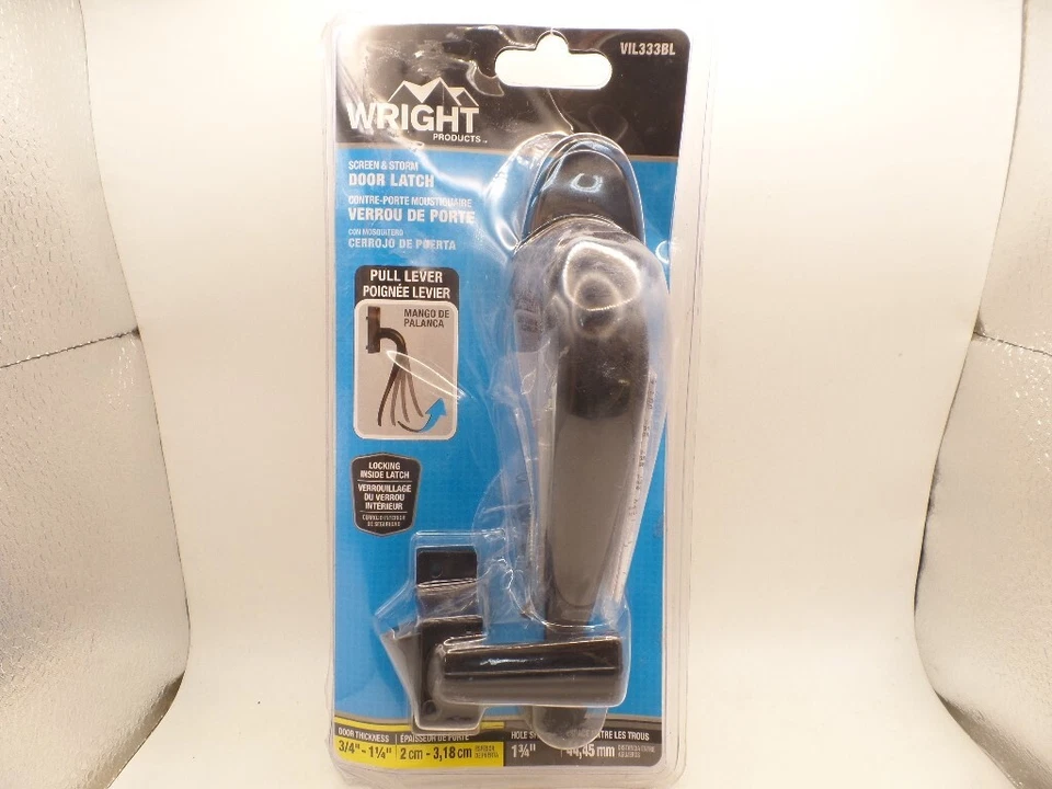 Wright Products VIL333BL Villa Pull Handle Latch Black