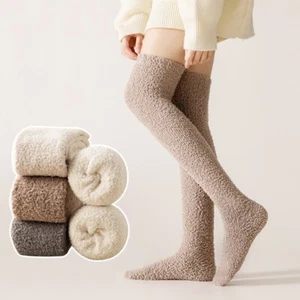 Thicken Long Tube Stockings Woolen Thigh High Stockings Home - Picture 1 of 19